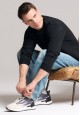 Classic Mens Sneakers black and beige