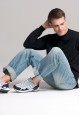 Casual Mens Sneakers gray and black 