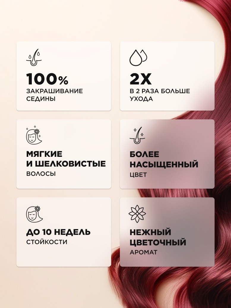 Стойкая крем-краска для волос Expert, тон «5.66 Рубиновый»