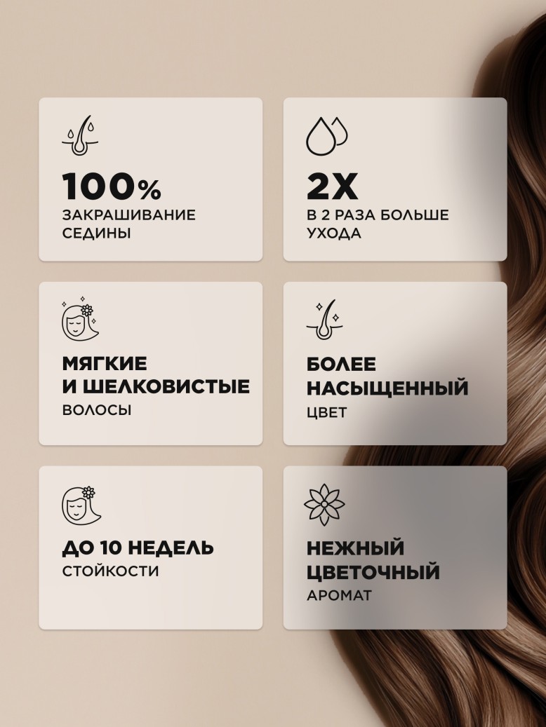 Стойкая крем-краска для волос Expert, тон «6.4 Каштан медный»