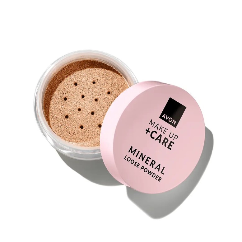 Минеральная рассыпчатая пудра для лица Make Up + Care, тон Нюдовый
